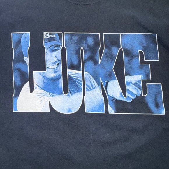 Gildan T-Shirt Mens XL Black Cotton Luke Bryan Graphic Tour Shirt - Picture 3 of 6